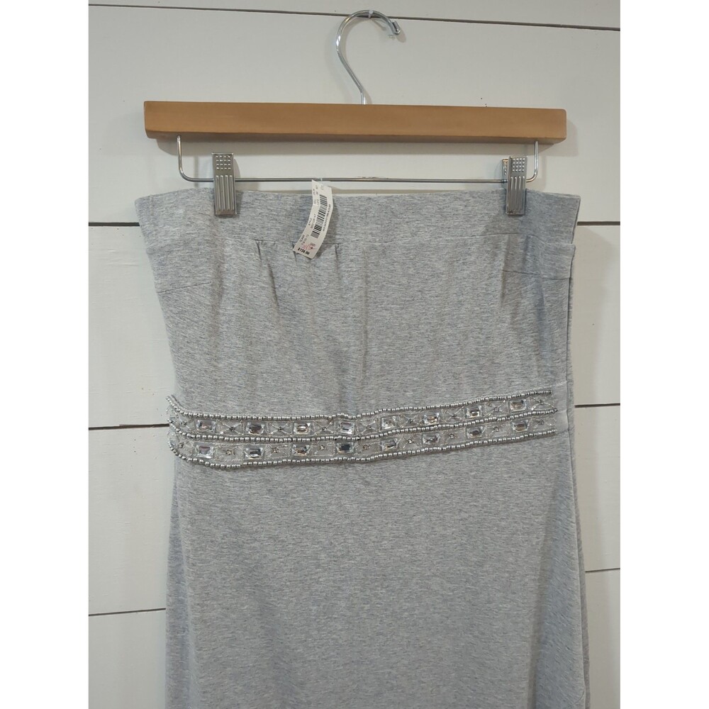 White House Black market M gray bejeweled dress NWT summer festival party